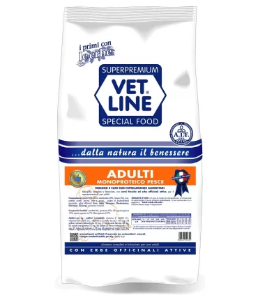 Vet Line cane adulto pesce 3 kg