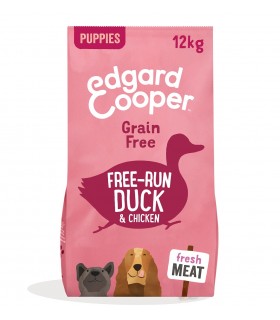 Edgard & Cooper Puppy Carne Fresca Di Anatra E Pollo Allevati A Terra Senza Cereali 12 kg