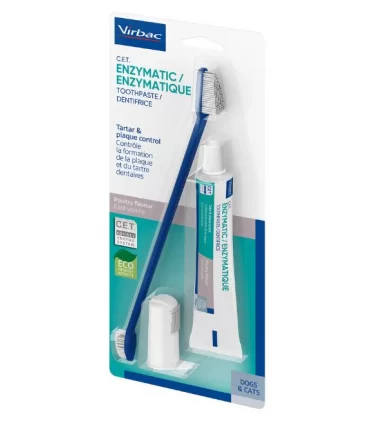 Virbac C.E.T. kit spazzolino + dentifricio enzimatico 70 gr