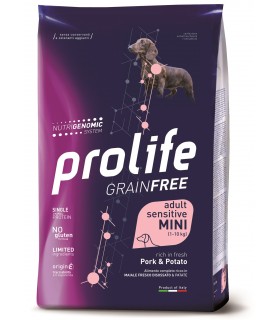 Prolife cane grainfree adult sensitive maiale & patate mini 2 kg