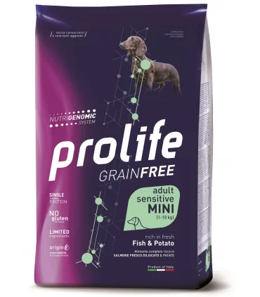 Prolife cane grainfree adult sensitive pesce & patate mini 2 kg