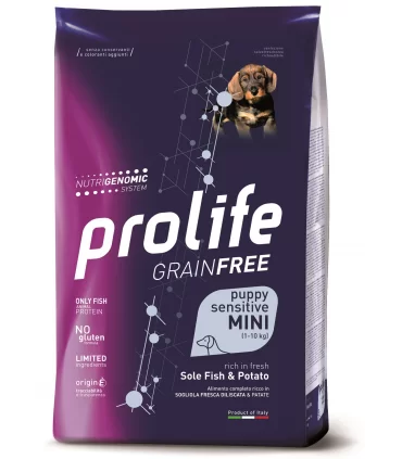 Prolife cane grainfree puppy sensitive sogliola & patate mini 2 kg