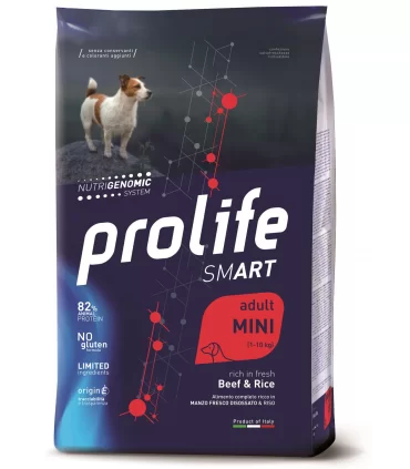 Prolife cane smart adult manzo & riso mini 2 kg
