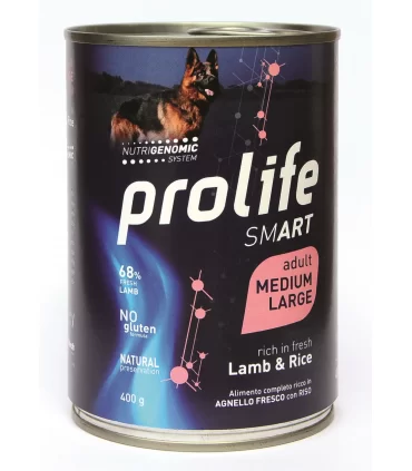 Prolife cane smart adult agnello & riso medium large 400 gr