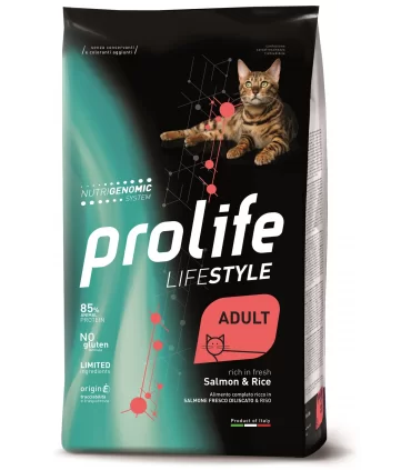 Prolife gatto lifestyle adult salmone e riso 1,5 kg
