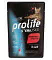 Prolife gatto sterilised adult grainfree sensitive manzo bustina 85 gr