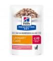 Hill's Prescription Diet gatto c/d urinary care multicare stress salmone 12 buste 85 gr