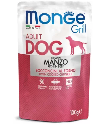 Monge cane grill manzo in busta 100 gr