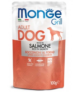 Monge cane grill salmone in busta 100 gr