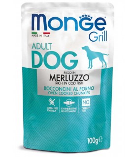 Monge cane grill merluzzo in busta 100 gr