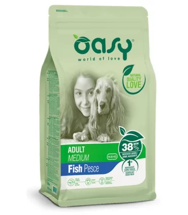 Oasy cane adult medium pesce 12 kg