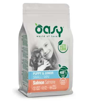 Oasy cane puppy & junior one protein small & mini salmone 2,5 kg