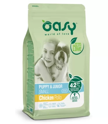 Oasy cane puppy & junior small pollo 3 kg