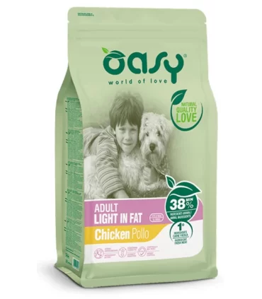 Oasy cane adult light in fat pollo 12 kg
