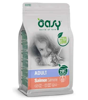 Oasy gatto lifestage adult salmone 7,5 kg