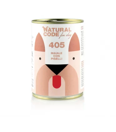 Natural code 405 cane maiale con piselli 400 gr