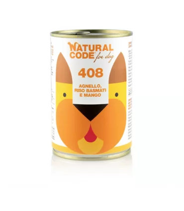 Natural code 408 cane agnello riso basmati e mango 400 gr