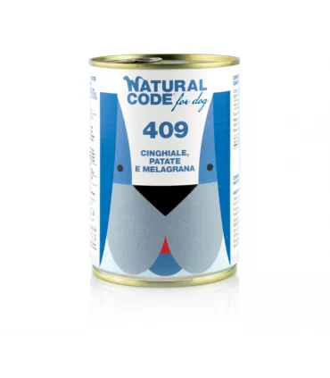 Natural code 409 cane cinghiale patate e melograno 400 gr
