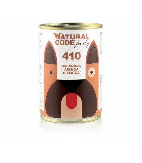 Natural code 410 cane salmone aringa e zucca 400 gr