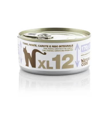 Natural code xl 12 gatto tonno patate carote e riso integrale 170 gr