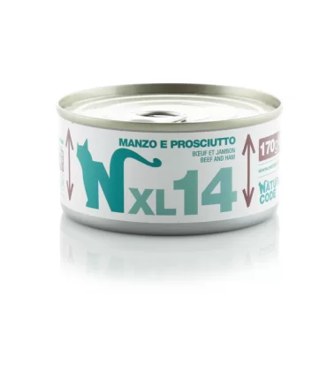 Natural code xl 14 gatto manzo e prosciutto 170 gr