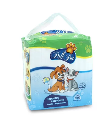 Puff Pet Tappetini assorbenti anti-odore 60x90 con adesivi 10 pz