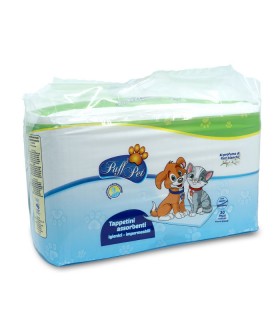 Puff Pet Tappetini assorbenti profumati 60x90 con adesivi 30 pz
