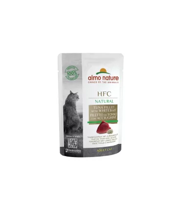 Almo nature hfc natural gatto tonno e acciughine busta 55 gr