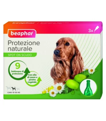 Beaphar protezione naturale spot on cane medio 15-30 kg