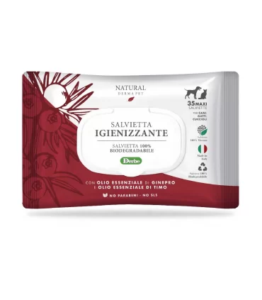 Natural derma pet salvietta igienizzante 35 pz