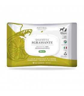 Natural derma pet salvietta sgrassante 35 pz