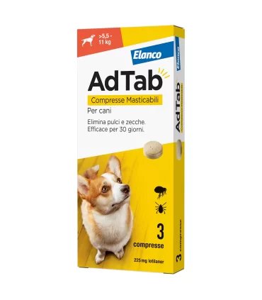 AdTab cani 5,5-11 kg 3 compresse 225 mg
