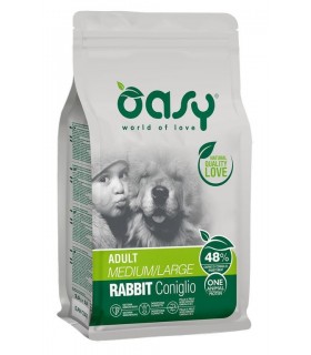 Oasy cane adult one protein medium large coniglio 2,5 kg