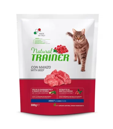 Natural trainer gatto Adult con manzo 300 gr