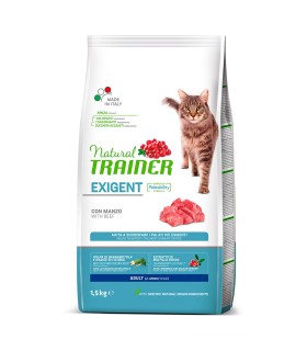 Natural trainer Exigent gatto Adult con manzo 1,5 kg