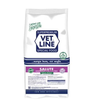 Vet Line cane taglia piccola salute pesce 3 kg