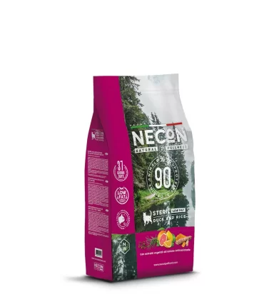 Necon natural wellness gatto adult steril low fat anatra e riso 1,5 kg