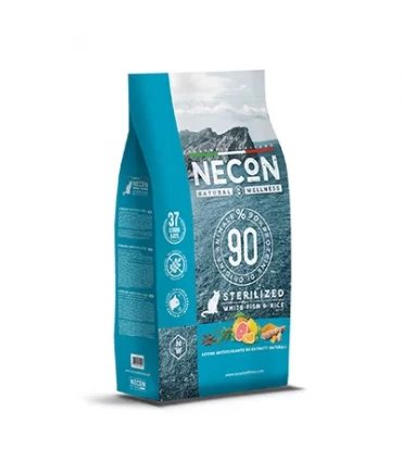 Necon natural wellness gatto adult sterilizzato pesce bianco e riso 1,5 kg