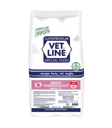 Vet Line cane adulto maiale 12,5 kg