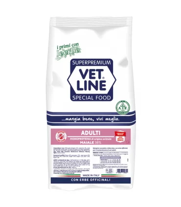 Vet Line cane adulto maiale 3 kg