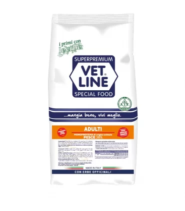 Vet Line cane adulto pesce 12,5 kg