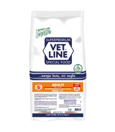 Vet Line cane adulto taglia piccola pesce 3 kg