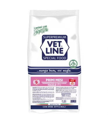 Vet Line cane primi mesi maiale 3 kg