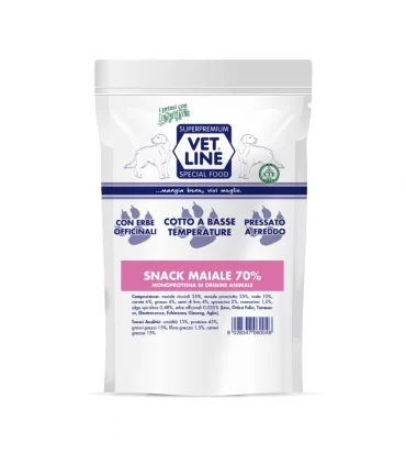 Vet Line cane snack maiale 80 gr