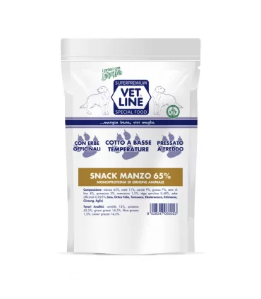 Vet Line cane snack manzo 80 gr
