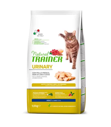 Natural trainer Urinary gatto Adult con pollo fresco 1,5 kg