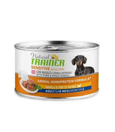 Natural trainer Sensitive No Gluten cane Small&Toy Adult maiale 150 gr