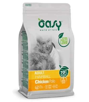 Oasy gatto lifestage adult hairball 1,5 kg