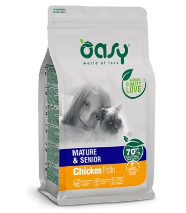 Oasy gatto lifestage mature & senior pollo 1,5 kg