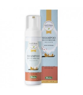 Natural derma pet shampoo secco mousse delicato cuccioli 150 ml